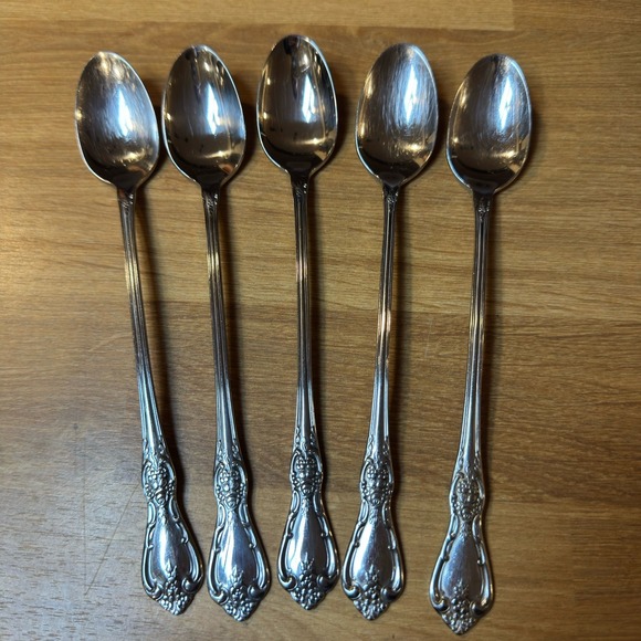 Oneida Other - KENNETT SQUARE 5 Iced Tea Spoons Oneida Distinction Deluxe Stainless HH